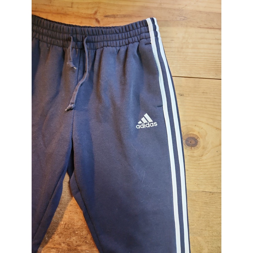 Adidas Essentials Fleece 3-Stripes Joggers Men's Sz M, Navy. Cotton/Poly. Good